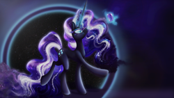 Size: 1920x1080 | Tagged: safe, artist:mentalfloss, artist:vipeydashie, derpibooru import, edit, nightmare rarity, jewel, magic, solo, vector, wallpaper, wallpaper edit