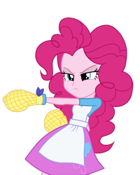 Size: 800x1000 | Tagged: safe, artist:twimix, pinkie pie, equestria girls, apron, boxing, clothes, oven mitts, simple background, solo, transparent background