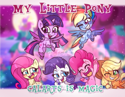 Size: 977x759 | Tagged: safe, artist:yojohcookie, derpibooru import, edit, applejack, fluttershy, pinkie pie, rainbow dash, rarity, twilight sparkle, twilight sparkle (alicorn), alicorn, earth pony, pegasus, pony, unicorn, my little pony: pony life, caption, chibi, cowboy hat, female, group, hat, image macro, mane six, mare, pony life drama, text