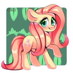 Size: 1500x1500 | Tagged: safe, artist:yellowfeatherbolt, fluttershy, pegasus, pony, raised hoof, simple background, solo, transparent background