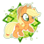 Size: 1024x1024 | Tagged: safe, artist:kazziepones, applejack, earth pony, pony, chibi, rearing, simple background, solo, transparent background