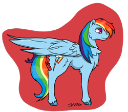 Size: 1000x870 | Tagged: safe, artist:samsx22, derpibooru import, rainbow dash, pegasus, pony, cheek fluff, chest fluff, ear fluff, female, fluffy, large wings, mare, profile, simple background, smiling, solo, transparent background, wing fluff, wings