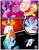 Size: 3500x4500 | Tagged: safe, artist:becauseimpink, derpibooru import, applejack, applejack (male), dusk shine, elusive, rainbow blitz, rainbow dash, rarity, twilight sparkle, earth pony, pegasus, pony, unicorn, comic:transition, blushing, comic, dialogue, fire, floppy ears, hat, male, rule 63, sad, stallion, transgender, unshorn fetlocks