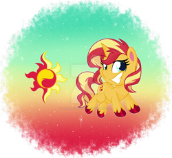 Size: 1600x1463 | Tagged: safe, artist:missmele-madness, sunset shimmer, pony, unicorn, my little pony: pony life, colored hooves, cute, deviantart watermark, female, mare, obtrusive watermark, shimmerbetes, solo, watermark