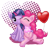 Size: 948x902 | Tagged: safe, artist:metax-z, derpibooru import, pinkie pie, twilight sparkle, twilight sparkle (alicorn), alicorn, earth pony, pony, balloon, cotton candy, cute, diapinkes, eyes closed, female, food, heart, heart balloon, lesbian, mare, nuzzling, shipping, sitting, smiling, twiabetes, twinkie, twinkiebetes, underhoof, wink