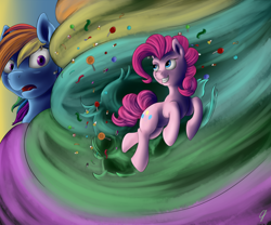 Size: 1900x1583 | Tagged: safe, artist:com3tfire, derpibooru import, pinkie pie, rainbow dash, earth pony, pegasus, pony