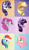 Size: 1043x1800 | Tagged: safe, artist:bb-and-the-boys, artist:pink-pone, derpibooru import, applejack, fluttershy, pinkie pie, rainbow dash, rarity, twilight sparkle, twilight sparkle (alicorn), alicorn, earth pony, pegasus, pony, unicorn, collaboration, bust, female, mane six, mare, portrait, simple background