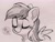 Size: 2048x1550 | Tagged: safe, artist:trickate, derpibooru import, rainbow dash, pegasus, pony, bust, eyes closed, monochrome, portrait, sketch, solo, traditional art