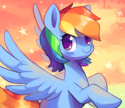 Size: 1180x1013 | Tagged: safe, artist:psiaus, derpibooru import, rainbow dash, pegasus, pony, beautiful, cute, dashabetes, female, mare, solo, sparkles, spread wings, starry eyes, stars, wingding eyes, wings