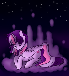 Size: 850x937 | Tagged: safe, artist:princess-hanners, derpibooru import, twilight sparkle, twilight sparkle (alicorn), alicorn, pony, eyes closed, female, mare, solo