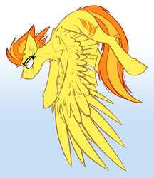 Size: 3147x3637 | Tagged: safe, artist:ralek, derpibooru import, spitfire, pegasus, pony, flying, solo