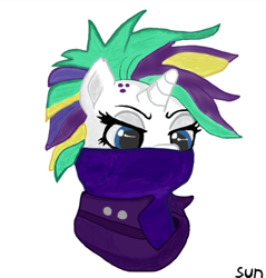 Size: 769x806 | Tagged: safe, artist:sunnzio, rarity, pony, unicorn, alternate hairstyle, punk, raripunk