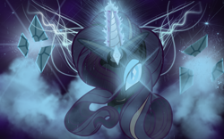 Size: 2880x1800 | Tagged: safe, artist:brisineo, artist:wingdune41, derpibooru import, edit, nightmare rarity, pony, cutie mark, magic, shattered, solo, vector, wallpaper, wallpaper edit