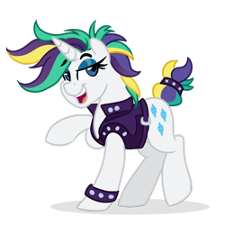 Size: 1024x1024 | Tagged: safe, artist:jen-neigh, rarity, pony, unicorn, it isn't the mane thing about you, alternate hairstyle, punk, raripunk, simple background, solo, transparent background