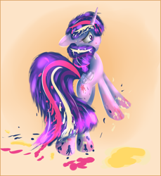 Size: 2060x2250 | Tagged: dead source, safe, artist:shamanguli, derpibooru import, twilight sparkle, twilight sparkle (alicorn), alicorn, pony, female, mare, rainbow power, solo