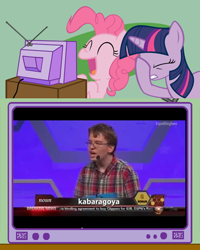 Size: 450x563 | Tagged: safe, derpibooru import, pinkie pie, twilight sparkle, earth pony, pony, exploitable meme, jacob williamson, kabaragoya, meme, obligatory pony, spelling bee, tv meme