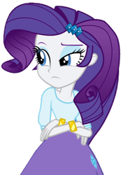 Size: 658x951 | Tagged: safe, artist:thebar, rarity, equestria girls, bracelet, clothes, eyeshadow, female, gem, jewelry, looking back, makeup, simple background, skirt, solo, transparent background