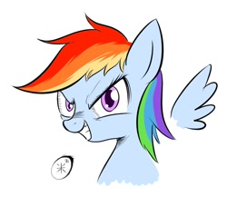 Size: 976x885 | Tagged: safe, artist:phoenixperegrine, derpibooru import, rainbow dash, pegasus, pony, bust, female, japanese, mare, simple background, smiling, solo, white background