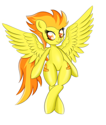 Size: 800x945 | Tagged: safe, artist:canister, derpibooru import, spitfire, both cutie marks, flying, simple background, solo