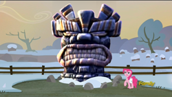 Size: 1280x720 | Tagged: safe, edit, edited screencap, screencap, pinkie pie, earth pony, pony, hearthbreakers, crash bandicoot, crash twinsanity, holder's new boulder meme, meme, tikimon