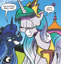 Size: 461x485 | Tagged: safe, artist:andypriceart, idw, princess celestia, princess luna, alicorn, pony, spoiler:comic, spoiler:comicff38, faic, female, mare