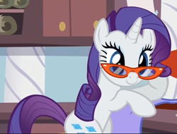 Size: 839x639 | Tagged: safe, screencap, rarity, pony, unicorn, canterlot boutique, cute, female, glasses, mare, raribetes, solo