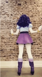 Size: 352x640 | Tagged: safe, rarity, human, equestria girls, actress, animated, clothes, cosplay, costume, dancing, dancity, eqg el show en vivo, gif, irl, irl human, photo, solo