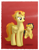 Size: 700x900 | Tagged: safe, artist:faith-wolff, derpibooru import, spitfire, oc, oc:summer skies, pegasus, pony, female, filly, headband, mare, mother and child, mother and daughter, offspring, parent and child, parent:oc:rusty mcshale, parent:spitfire, parents:canon x oc, pregnant, red background, simple background