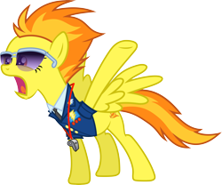 Size: 7197x6000 | Tagged: safe, artist:d4svader, derpibooru import, spitfire, wonderbolts academy, .svg available, absurd resolution, clothes, open mouth, raised hoof, sergeant, simple background, solo, sunglasses, transparent background, uniform, vector, whistle, whistle necklace