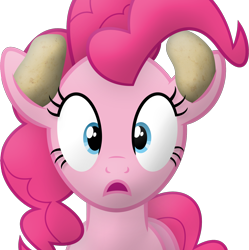 Size: 1784x1794 | Tagged: safe, pinkie pie, earth pony, pony, food, potato, simple background, solo, transparent background