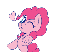 Size: 491x423 | Tagged: safe, artist:alazak, pinkie pie, earth pony, pony, blowing a kiss, cute, diapinkes, duckface, female, heart, heart eyes, looking at you, mare, one eye closed, simple background, solo, transparent background, underhoof, wingding eyes, wink