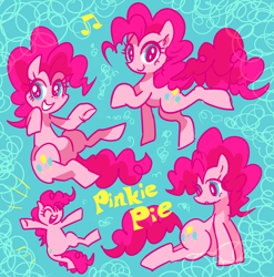 Size: 3144x3184 | Tagged: safe, artist:osawari64, pinkie pie, earth pony, pony, female, mare, pink coat, solo