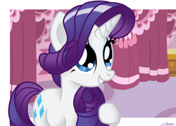 Size: 1400x1000 | Tagged: safe, artist:crystalcrady, rarity, pony, unicorn, female, horn, mare, solo, white coat