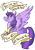 Size: 636x900 | Tagged: safe, artist:asofterbucky, derpibooru import, twilight sparkle, twilight sparkle (alicorn), alicorn, pony, curved horn, female, fluffy, mare, mouthpiece, old banner, positive message, positive ponies, profile, smiling, solo, spread wings