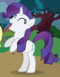 Size: 640x814 | Tagged: safe, rarity, pony, unicorn, bipedal, cropped, cute, eyes closed, raribetes, solo focus