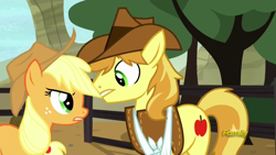 Size: 1280x720 | Tagged: safe, screencap, applejack, braeburn, earth pony, pony, appleoosa's most wanted, animation error