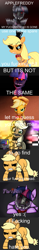 Size: 309x2000 | Tagged: safe, applejack, twilight sparkle, earth pony, pony, 3d, angry, applefreddy, comic, crossover, exploitable meme, faceless ponies, five nights at aj's, five nights at aj's 2, five nights at freddy's, five nights at freddy's 2, five nights at fuckboy's, gmod, headless, image macro, meme, source filmmaker, twibon, vulgar