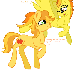 Size: 666x630 | Tagged: safe, artist:soarinrainbowdash3, derpibooru import, braeburn, spitfire, female, male, shipping, spitburn, straight