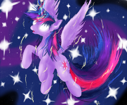 Size: 960x800 | Tagged: safe, artist:robbergon, derpibooru import, twilight sparkle, twilight sparkle (alicorn), alicorn, pony, female, glowing eyes, magic, mare, solo