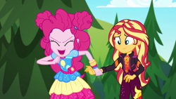 Size: 1920x1080 | Tagged: safe, screencap, pinkie pie, sunset shimmer, better together, equestria girls, sunset's backstage pass!