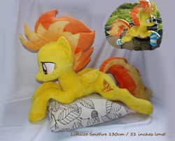 Size: 3952x3192 | Tagged: safe, artist:epicrainbowcrafts, derpibooru import, spitfire, human, clothes, commission, irl, irl human, life size, photo, plushie, socks, striped socks