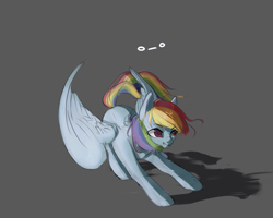 Size: 5000x4000 | Tagged: dead source, safe, artist:aoiyui, derpibooru import, rainbow dash, pegasus, pony, absurd resolution, female, gray background, mare, simple background, sketch, solo