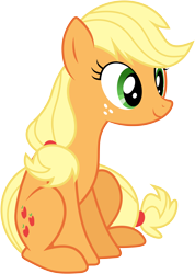 Size: 4279x5999 | Tagged: safe, artist:kishmond, applejack, earth pony, pony, leap of faith, absurd resolution, simple background, sitting, solo, transparent background, vector