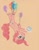 Size: 2550x3300 | Tagged: safe, artist:eyeburn, pinkie pie, earth pony, pony, balloon, cake, food, hanging, solo, then watch her balloons lift her up to the sky, traditional art, upside down