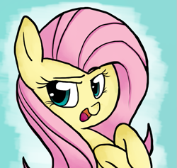 Size: 559x530 | Tagged: safe, artist:nintendash, fluttershy, pegasus, pony, female, mare, pink mane, solo, yellow coat