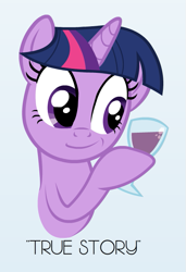 Size: 461x673 | Tagged: safe, artist:mikesouthmoor, derpibooru import, twilight sparkle, meme, reaction image, simple background, solo, true story