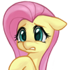 Size: 100x100 | Tagged: safe, artist:pohwaran, fluttershy, pegasus, pony, icon, nervous, simple background, solo, transparent background