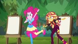 Size: 1920x1080 | Tagged: safe, screencap, pinkie pie, sunset shimmer, better together, equestria girls, sunset's backstage pass!, shoes, sneakers