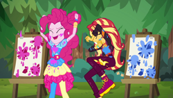 Size: 1920x1080 | Tagged: safe, screencap, pinkie pie, sunset shimmer, better together, equestria girls, sunset's backstage pass!