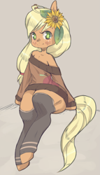 Size: 2311x4033 | Tagged: safe, artist:coffeechicken, applejack, earth pony, pony, semi-anthro, female, mare, solo